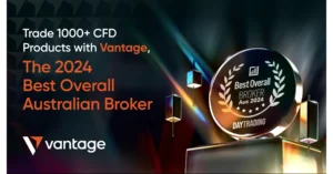 Read more about the article Vantage Recognised as ‘Most Trusted Broker’ and Awarded ‘Best Corporate Social Responsibility’ at Professional Traders Awards 2024